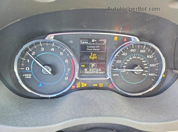 JF2SJARC0HH533814 2017 SUBARU FORESTER Red Вид щитка приладів