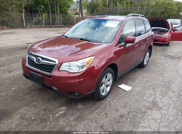 JF2SJARC2GH535157 2016 SUBARU FORESTER Red წინა მარცხენა ხედი სამი მეოთხედიდან