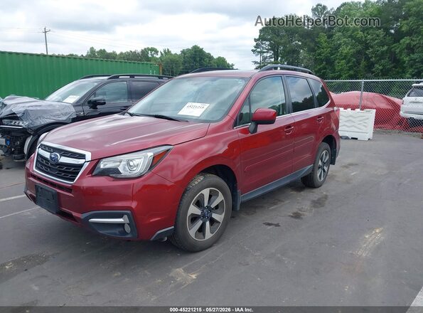 JF2SJARC2JH412935 2018 SUBARU FORESTER Burgundy Vista tres cuartos delantera izquierda