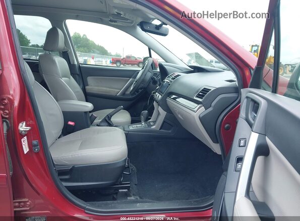 JF2SJARC2JH412935 2018 SUBARU FORESTER Burgundy Vista interior delantera