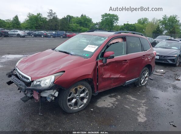 JF2SJATC1HH407860 2017 SUBARU FORESTER Red წინა მარცხენა ხედი სამი მეოთხედიდან