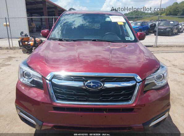 JF2SJAWC6HH505794 2017 SUBARU FORESTER Maroon Widok zestawu wskaźników