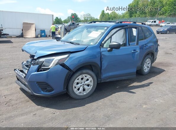 JF2SKACC0NH412718 2022 SUBARU FORESTER Blue Передня ліва чверть