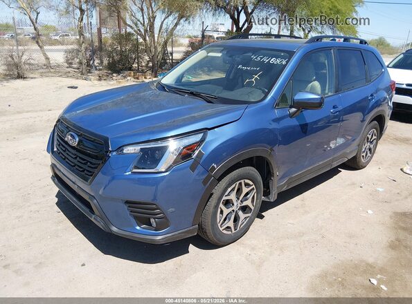 JF2SKACC4RH449051 2024 SUBARU FORESTER Blue წინა მარცხენა ხედი სამი მეოთხედიდან