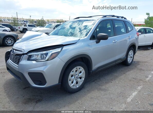 JF2SKACC7KH471213 2019 SUBARU FORESTER Silver Առջևի ձախ երեք քառորդ տեսարան