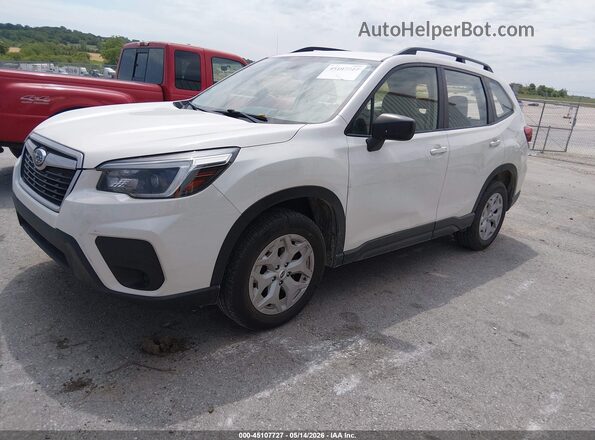 JF2SKADC9MH428607 2021 SUBARU FORESTER White წინა მარცხენა ხედი სამი მეოთხედიდან