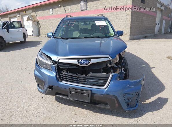 JF2SKAFC2MH588163 2021 SUBARU FORESTER Blue წინა პანელის ხედი