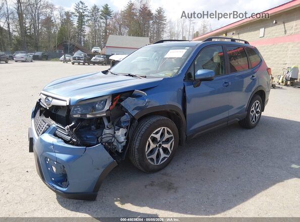 JF2SKAFC2MH588163 2021 SUBARU FORESTER Blue წინა მარცხენა ხედი სამი მეოთხედიდან