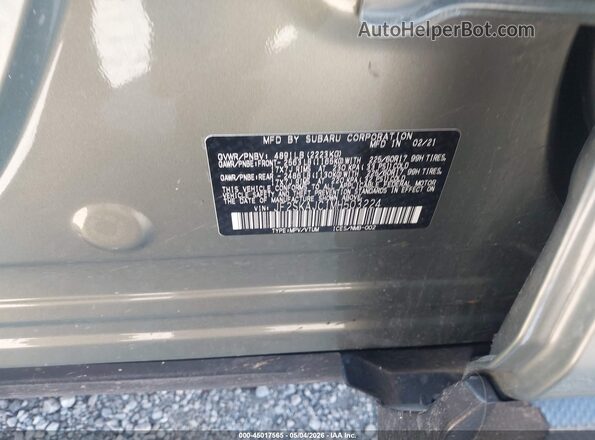 JF2SKAJC1MH503224 2021 SUBARU FORESTER Green Vista del compartimento del motor