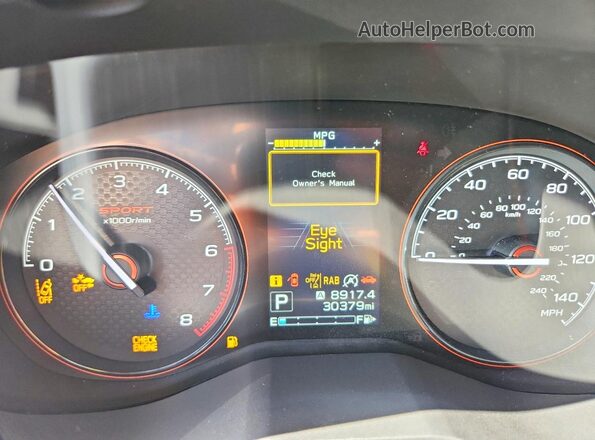 JF2SKAJC1PH502756 2023 SUBARU FORESTER Charcoal ხელსაწყოთა პანელის ხედი