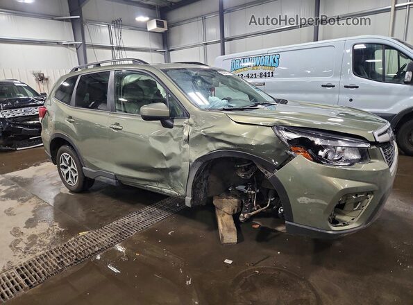 JF2SKAJC3LH457989 2020 SUBARU FORESTER Зеленый Передняя правая четверть