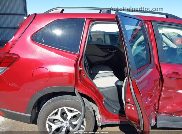 JF2SKAJC5MH526425 2021 SUBARU FORESTER Red Vista de la etiqueta del VIN
