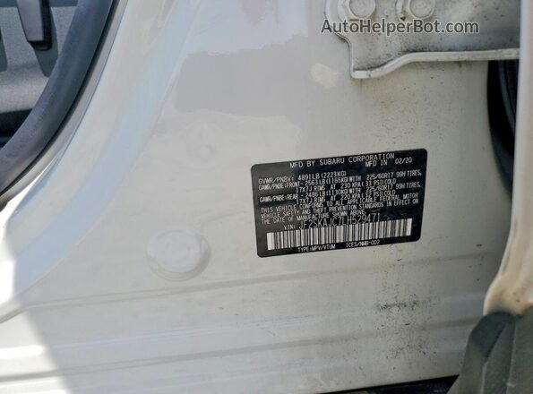 JF2SKAJC7LH529471 2020 SUBARU FORESTER White 