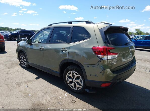 JF2SKAJC8MH521736 2021 SUBARU FORESTER Зеленый Задняя левая четверть