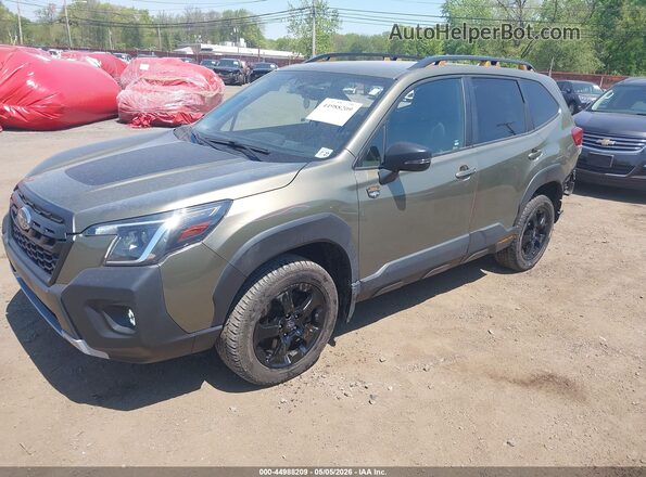 JF2SKAMC1NH474305 2022 SUBARU FORESTER Green Առջևի ձախ երեք քառորդ տեսարան