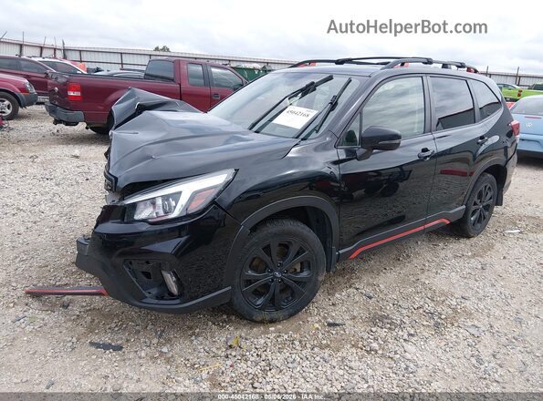 JF2SKAMC3LH532041 2020 SUBARU FORESTER Black Առջևի ձախ երեք քառորդ տեսարան