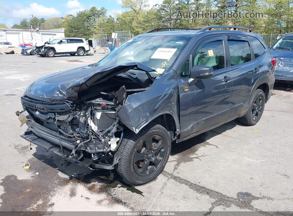JF2SKAMC5NH517897 2022 SUBARU FORESTER Gray Vista tres cuartos delantera izquierda
