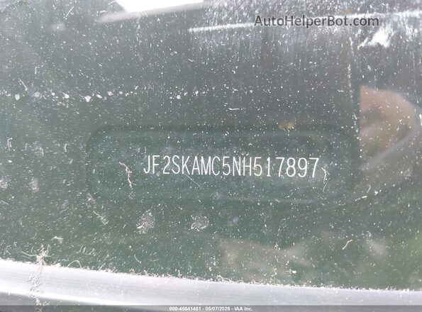 JF2SKAMC5NH517897 2022 SUBARU FORESTER Gray Vista interior de 360 grados