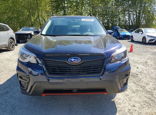 JF2SKARC6MH585410 2021 SUBARU FORESTER Blue Widok z przodu