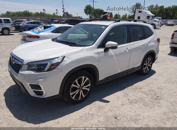 JF2SKASC9MH429064 2021 SUBARU FORESTER White Առջևի ձախ երեք քառորդ տեսարան