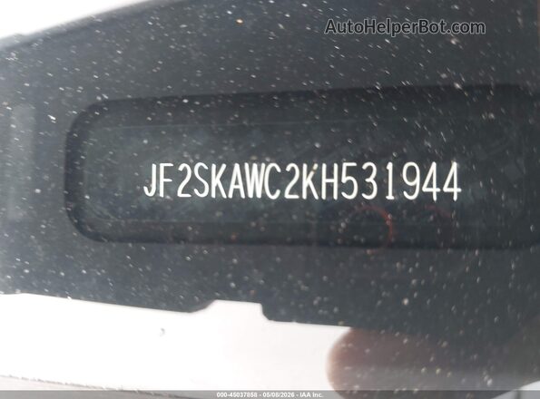 JF2SKAWC2KH531944 2019 SUBARU FORESTER White 