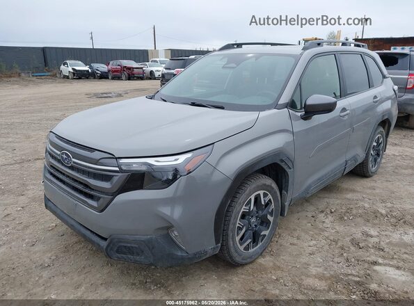 JF2SLDBC7SH431827 2025 SUBARU FORESTER Gray წინა მარცხენა ხედი სამი მეოთხედიდან