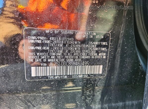JF2SLDDC8SH461495 2025 SUBARU FORESTER Black VIN կոդի պիտակի տեսք