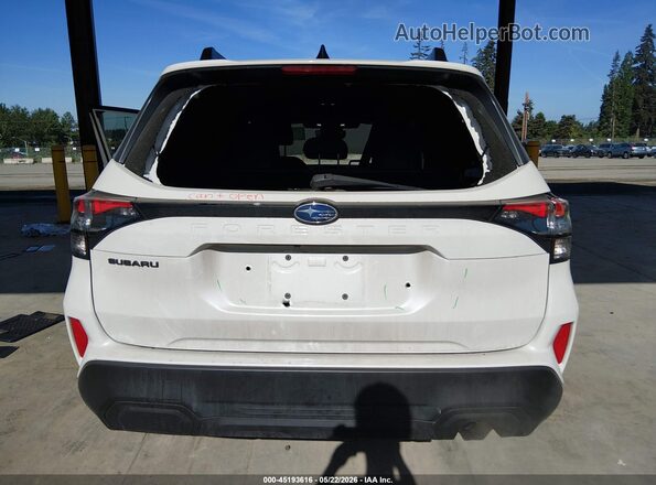 JF2SLDDC8SH599621 2025 SUBARU FORESTER White Դիմացի տեսք