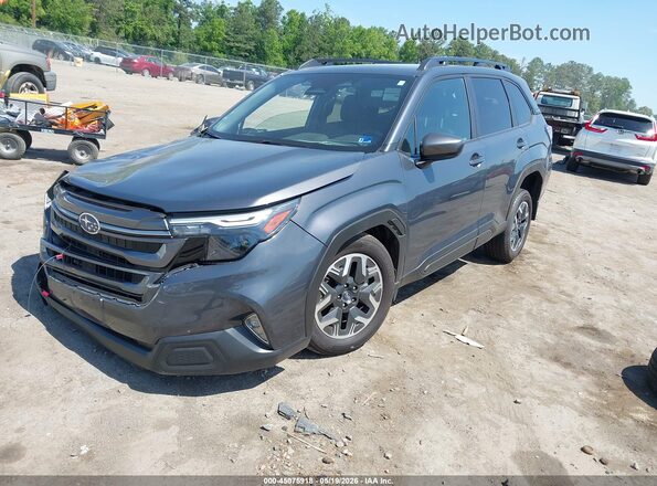 JF2SLDDCXSH547892 2025 SUBARU FORESTER Gray წინა მარცხენა ხედი სამი მეოთხედიდან