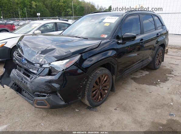JF2SLDHC4SH501176 2025 SUBARU FORESTER Black წინა მარცხენა ხედი სამი მეოთხედიდან