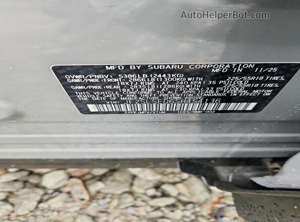 JF2SLSED6SH454136 2025 SUBARU FORESTER Серебряный Вид подкапотного пространства