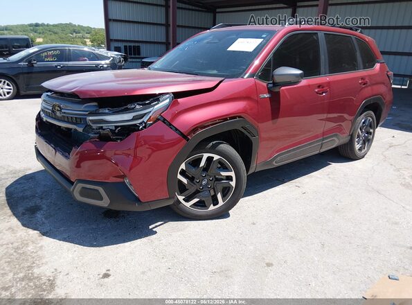 JF2SLSRD1SH429221 2025 SUBARU FORESTER Burgundy Առջևի ձախ երեք քառորդ տեսարան