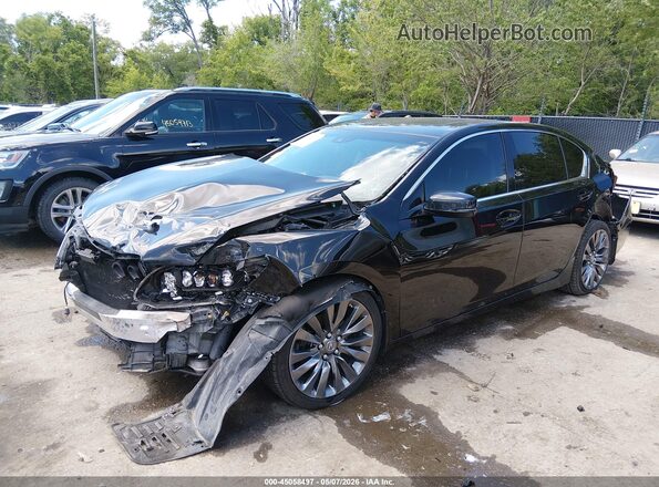 JH4KC1F57GC000724 2016 ACURA RLX Black წინა მარცხენა ხედი სამი მეოთხედიდან