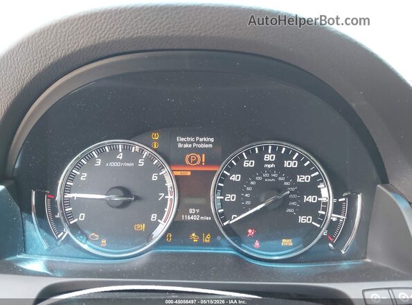 JH4KC1F57GC000724 2016 ACURA RLX Black უკანა სავარძლების ხედი