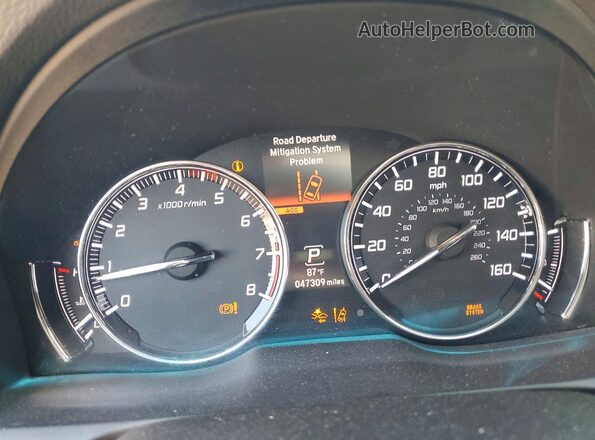JH4KC1F57JC001458 2018 ACURA RLX Gray Vista del cuadro de instrumentos