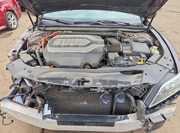 JH4KC2F91HC000020 2017 ACURA RLX Maroon Rear interior view