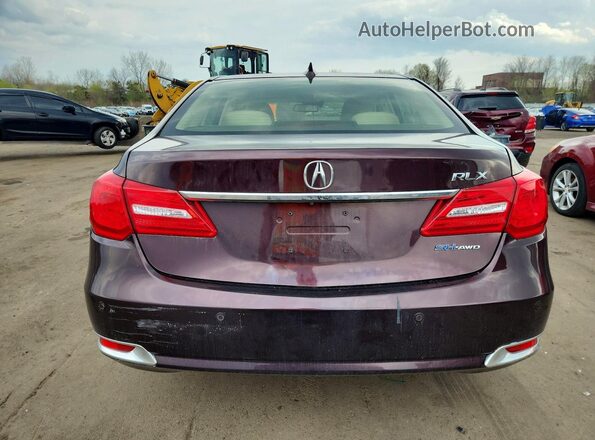 JH4KC2F91HC000020 2017 ACURA RLX Maroon Rear view