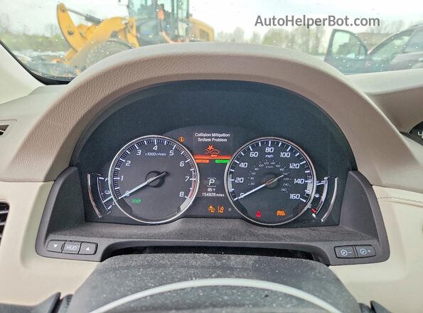 JH4KC2F91HC000020 2017 ACURA RLX Maroon Instrument cluster view