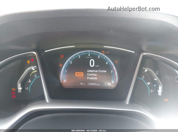 JHMFC1F31KX001613 2019 HONDA CIVIC Black Widok tylnych siedzeń