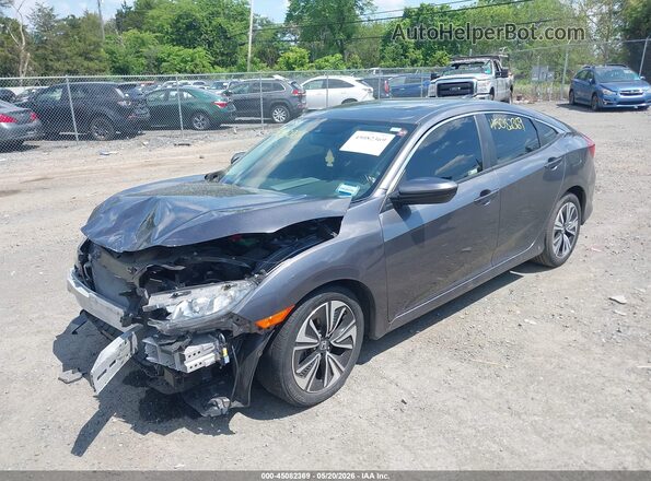 JHMFC1F83JX033604 2018 HONDA CIVIC Gray Vista tres cuartos delantera izquierda