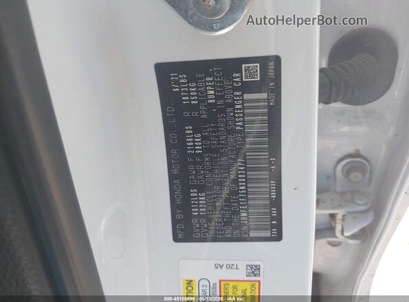 JHMFE1F75NX003477 2022 HONDA CIVIC White Engine compartment view