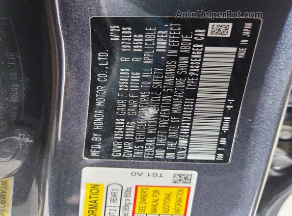 JHMFL4H8XTX002531 2026 HONDA CIVIC Charcoal 
