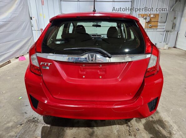 JHMGK5H74GS007666 2016 HONDA FIT Red Вид ззаду