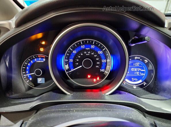 JHMGK5H74GS007666 2016 HONDA FIT Red Вид щитка приладів