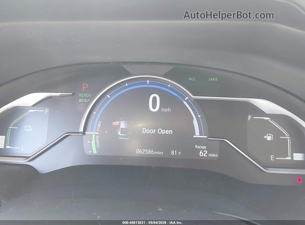 JHMZC5F34KC001732 2019 HONDA CLARITY Белый Вид задних сидений