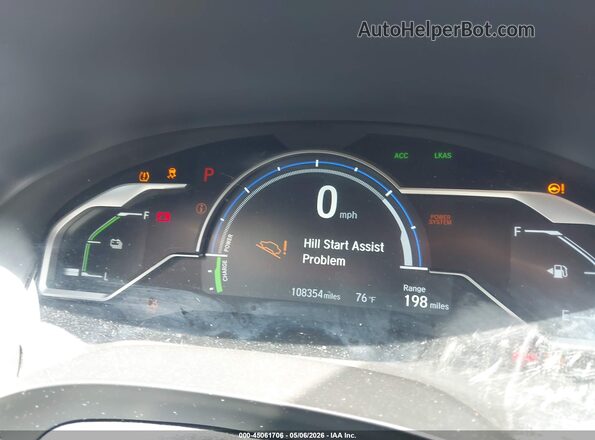 JHMZC5F37JC001271 2018 HONDA CLARITY Black Widok tylnych siedzeń