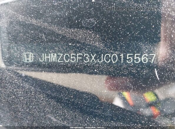 JHMZC5F3XJC015567 2018 HONDA CLARITY Зеленый Вид подкапотного пространства