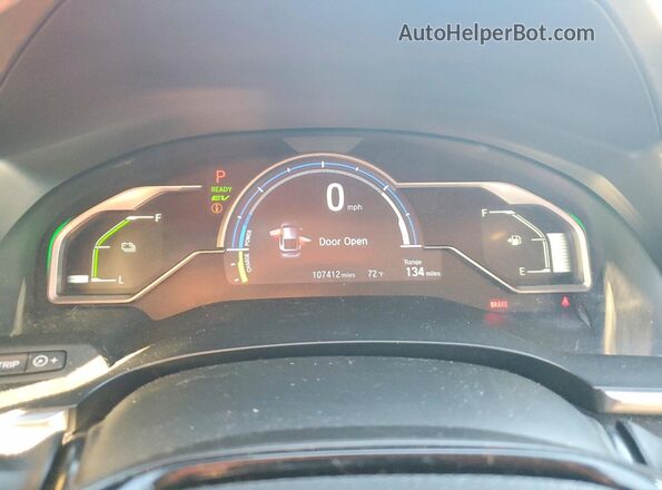JHMZC5F3XKC002349 2019 HONDA CLARITY Black Вид щитка приладів