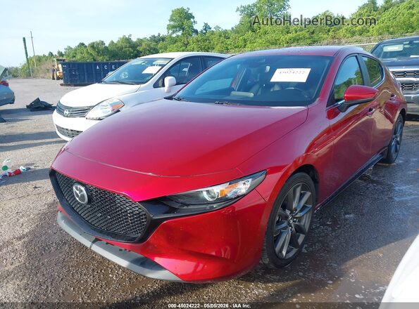 JM1BPAMM6K1137058 2019 MAZDA 3 Red წინა მარცხენა ხედი სამი მეოთხედიდან