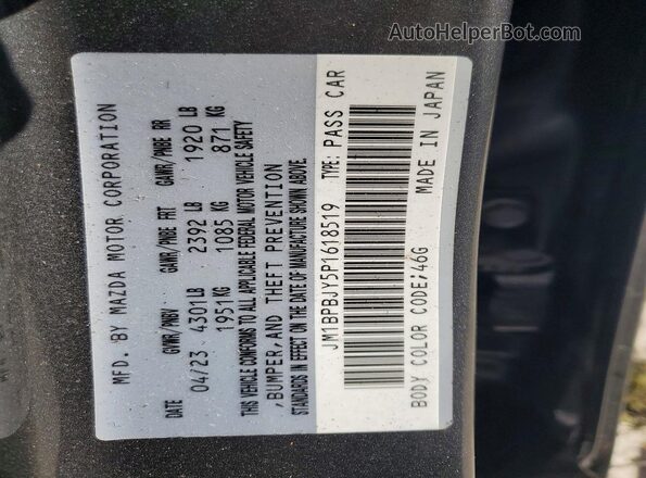 JM1BPBJY5P1618519 2023 MAZDA 3 Gray 